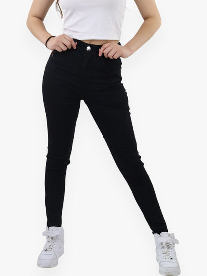 Jeans skinny tiro alto negro (NUEVA TEMPORADA)