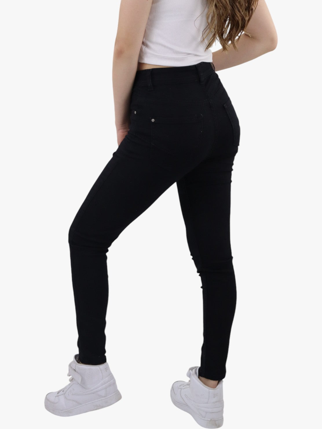 Jeans skinny tiro alto negro (NUEVA TEMPORADA)