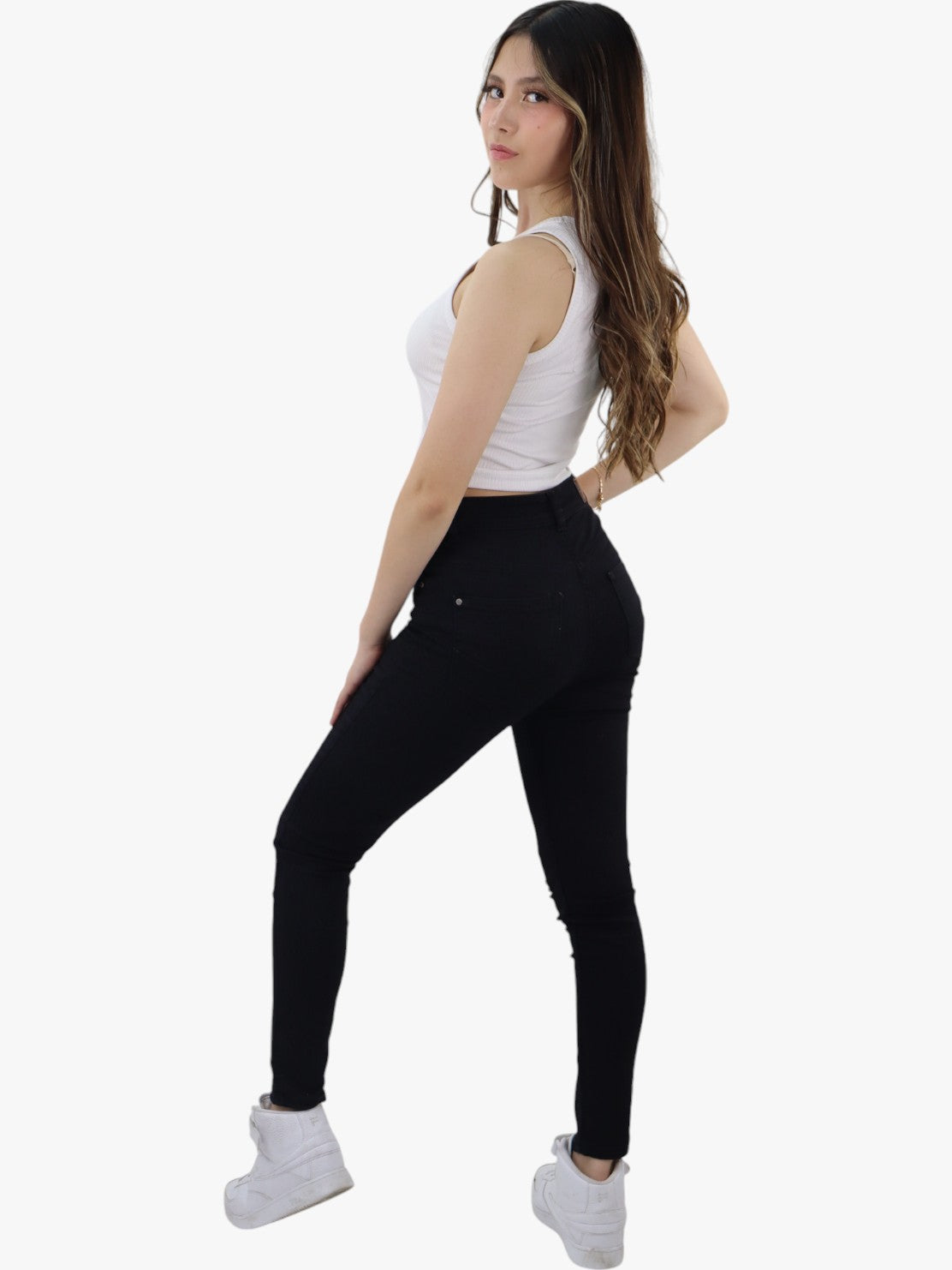 Jeans skinny tiro alto negro (NUEVA TEMPORADA)