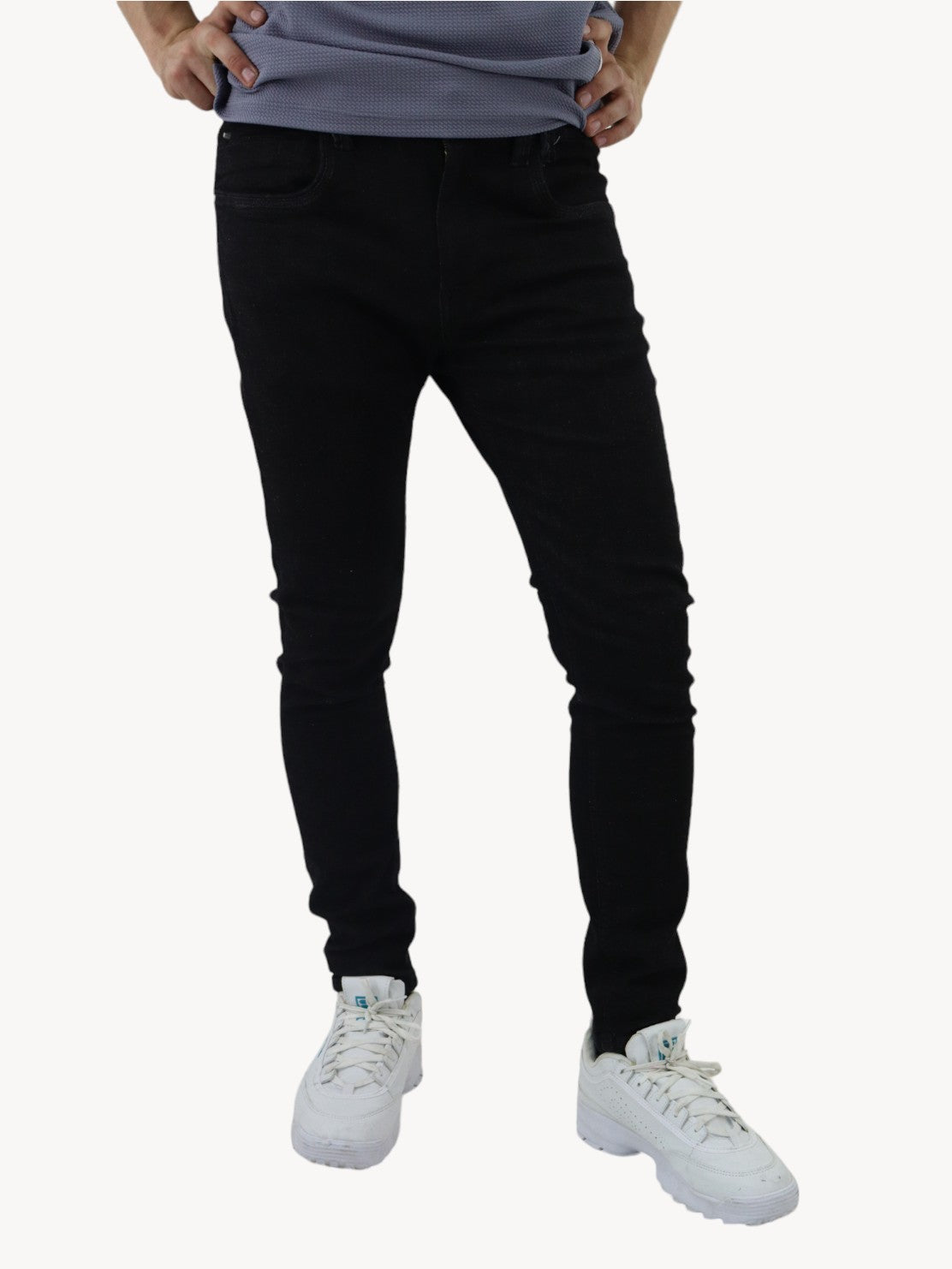 Jeans skinny negro jaspeado (NUEVA TEMPORADA)