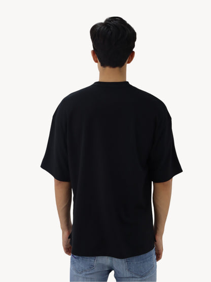 Playera oversize con gráfico de color negro (NUEVA TEMPORADA)