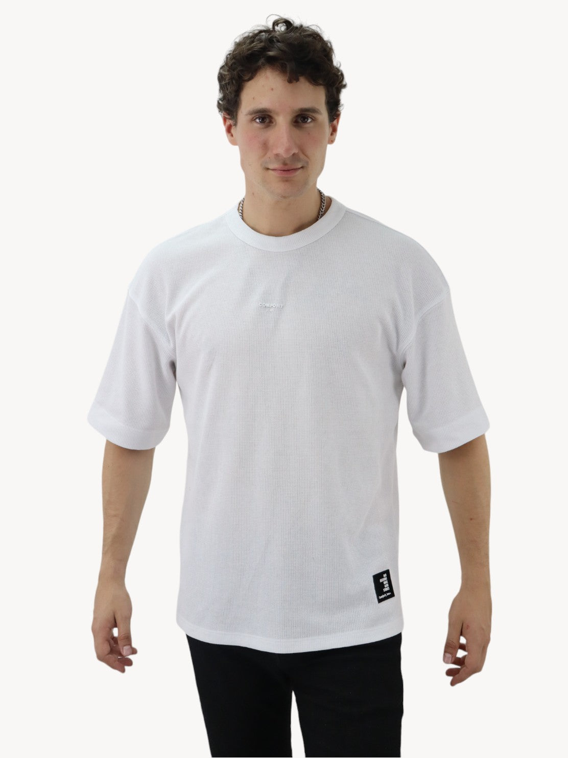 Playera oversize con gráfico de color blanco (NUEVA TEMPORADA)