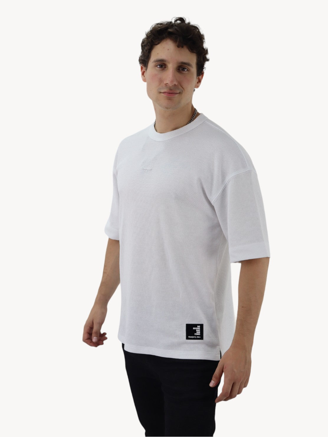 Playera oversize con gráfico de color blanco (NUEVA TEMPORADA)