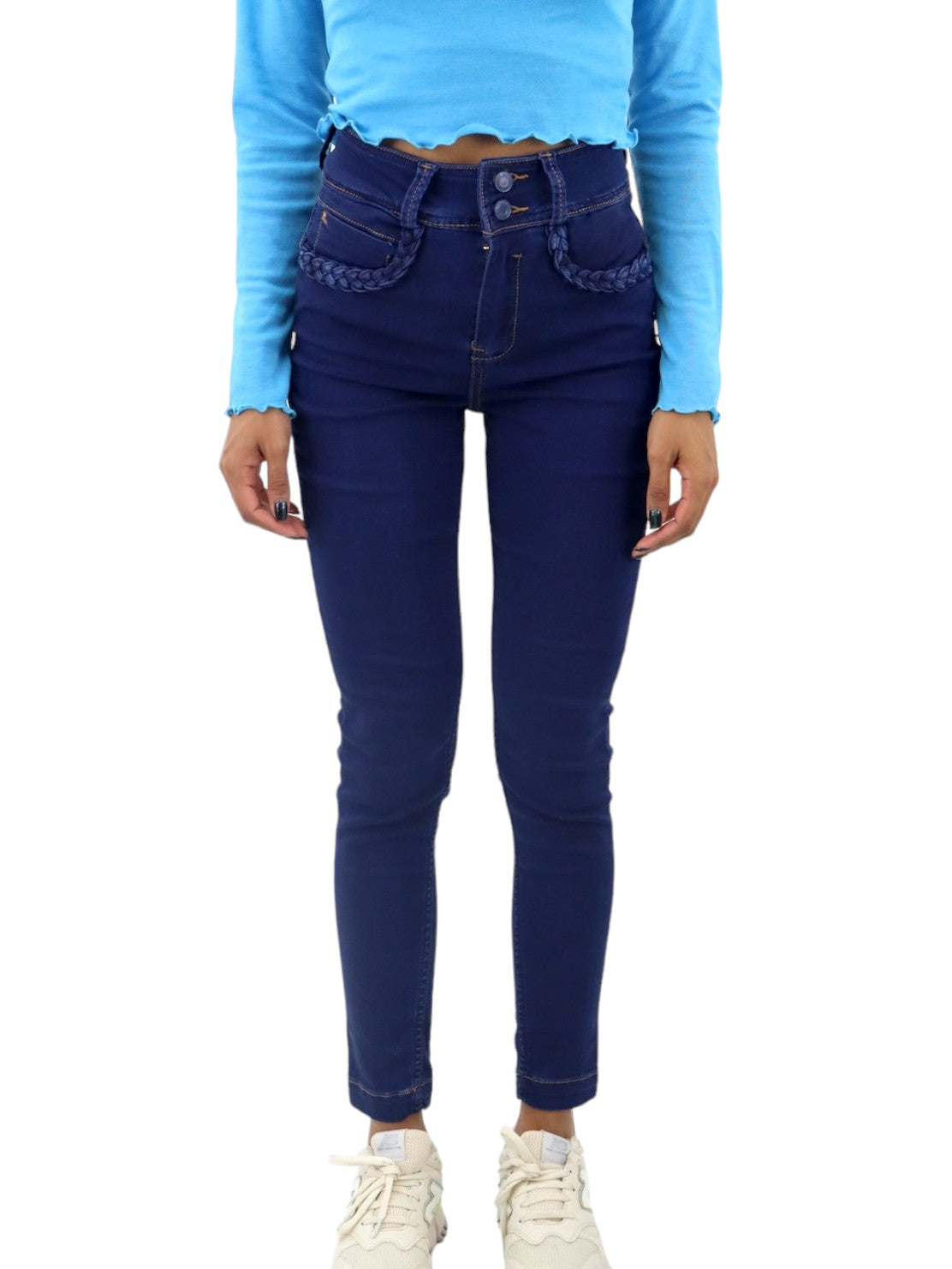 Jeans skinny tiro alto azul oscuro (NUEVA TEMPORADA)