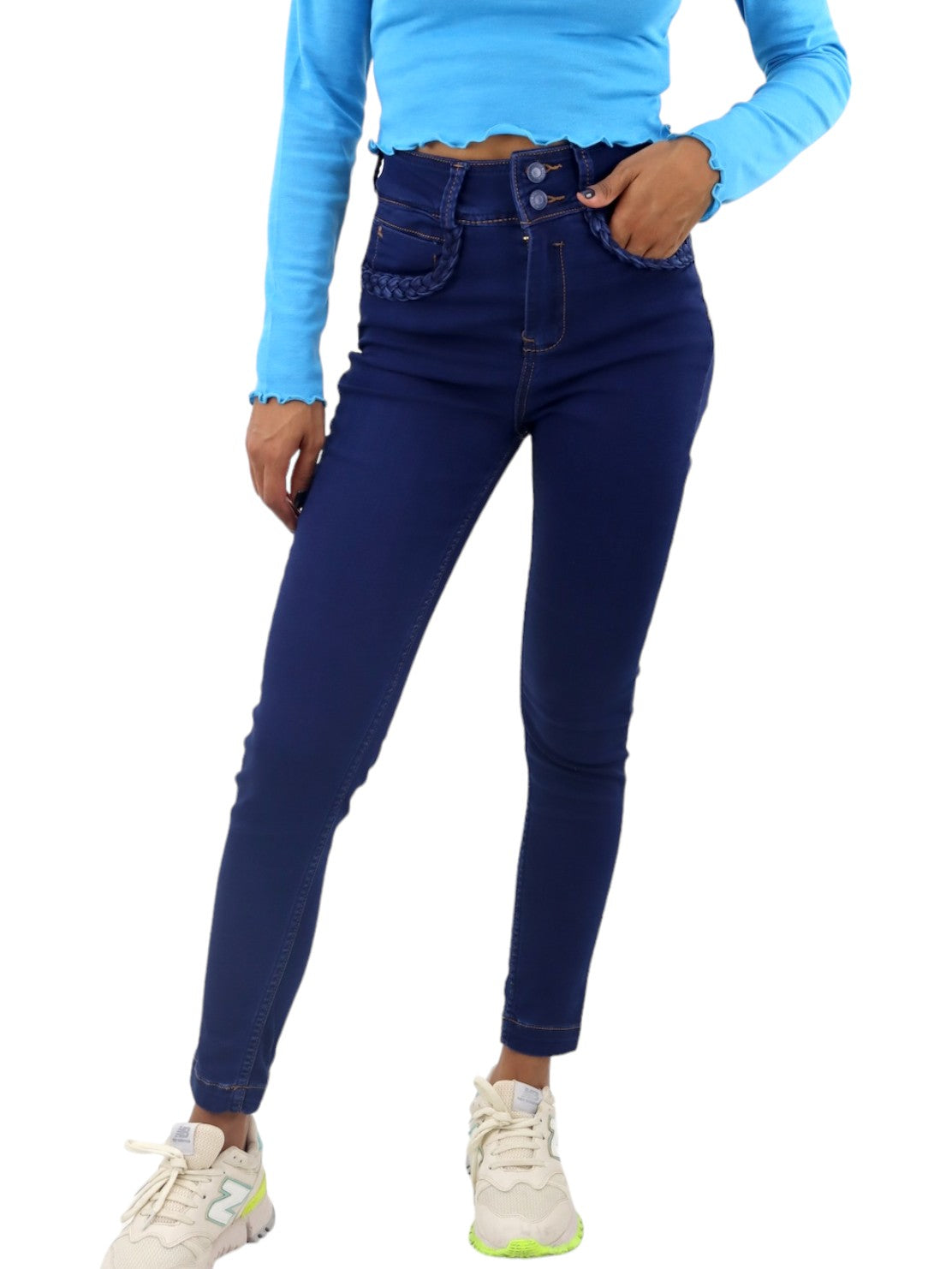 Jeans skinny tiro alto azul oscuro (NUEVA TEMPORADA)