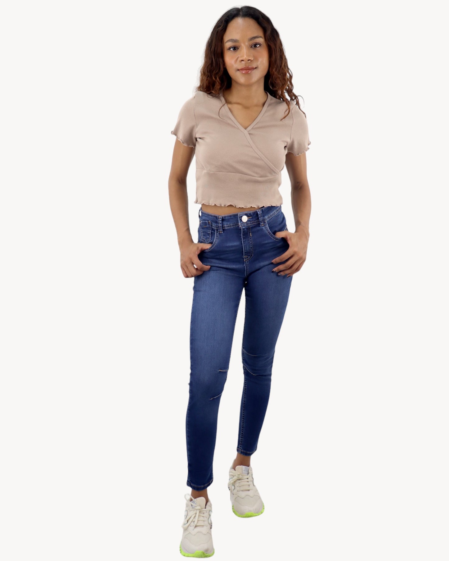 Jeans skinny tiro alto azul oscuro (NUEVA TEMPORADA)