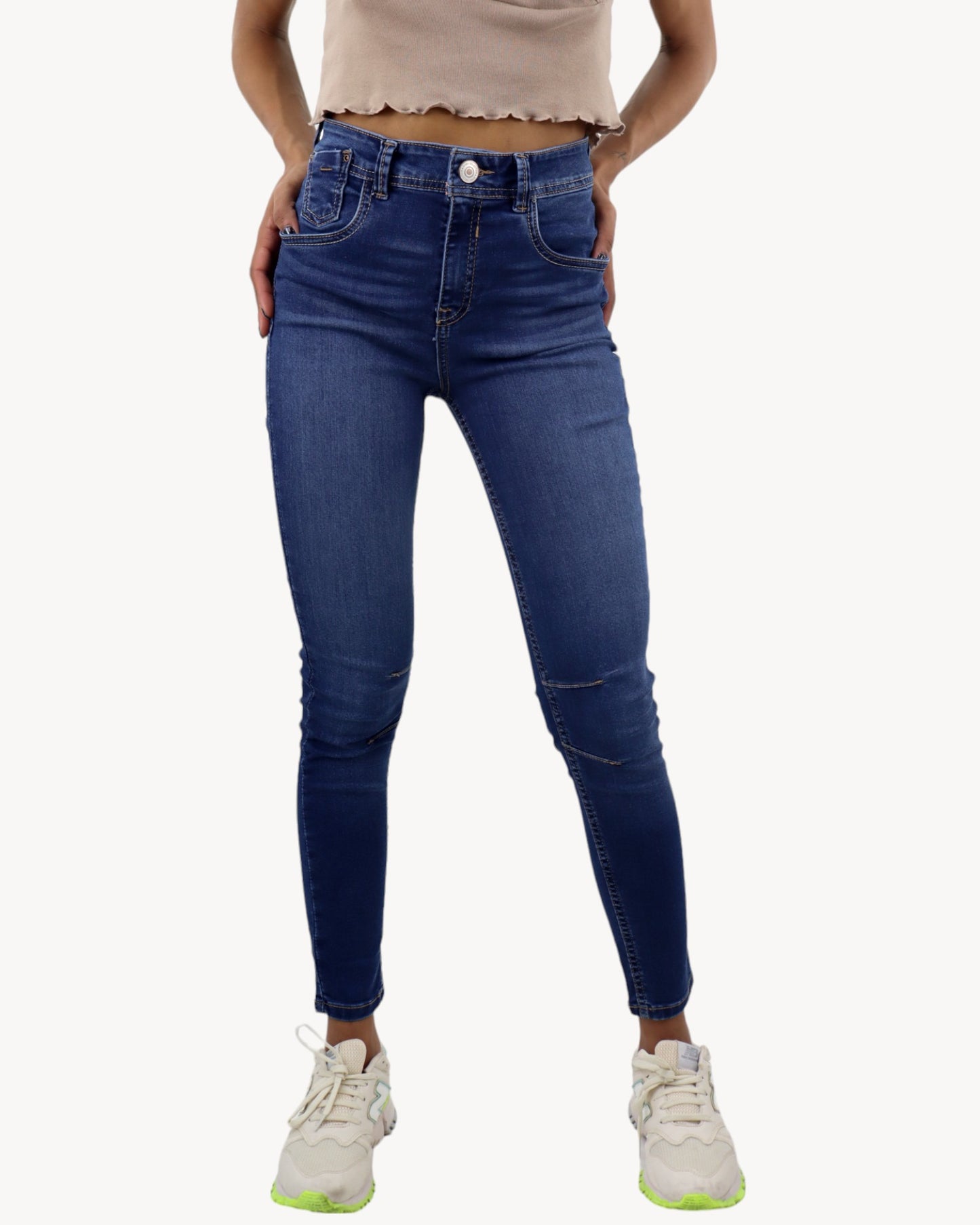 Jeans skinny tiro alto azul oscuro (NUEVA TEMPORADA)