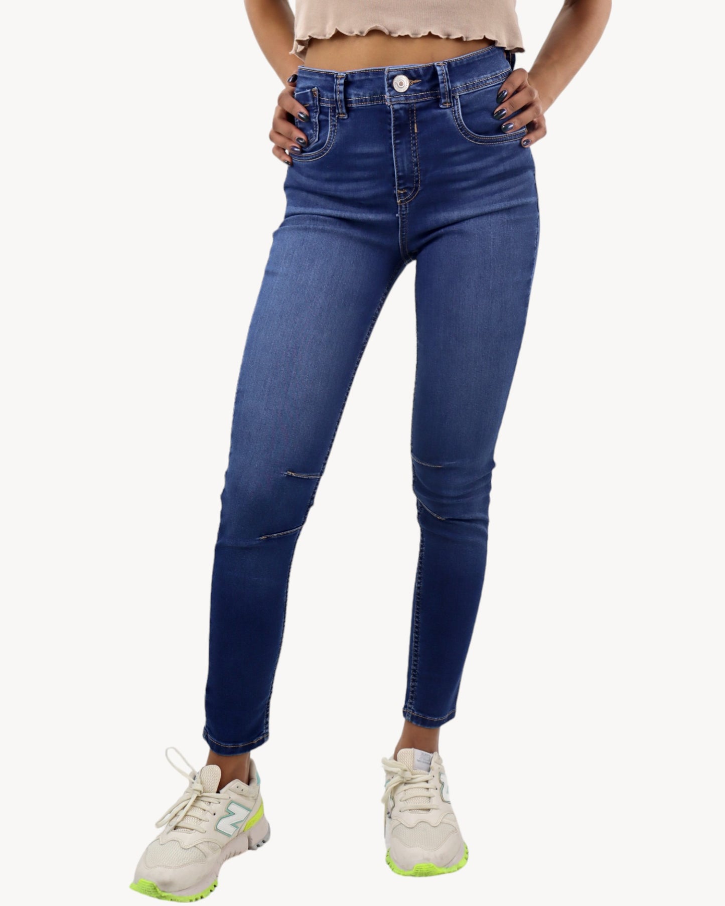 Jeans skinny tiro alto azul oscuro (NUEVA TEMPORADA)