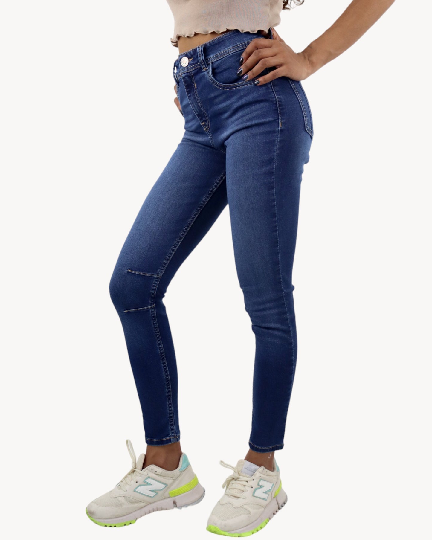 Jeans skinny tiro alto azul oscuro (NUEVA TEMPORADA)