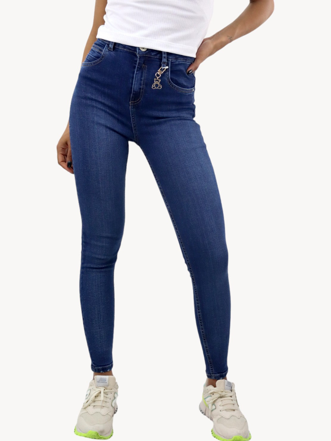 Jeans fashion color azul oscuro