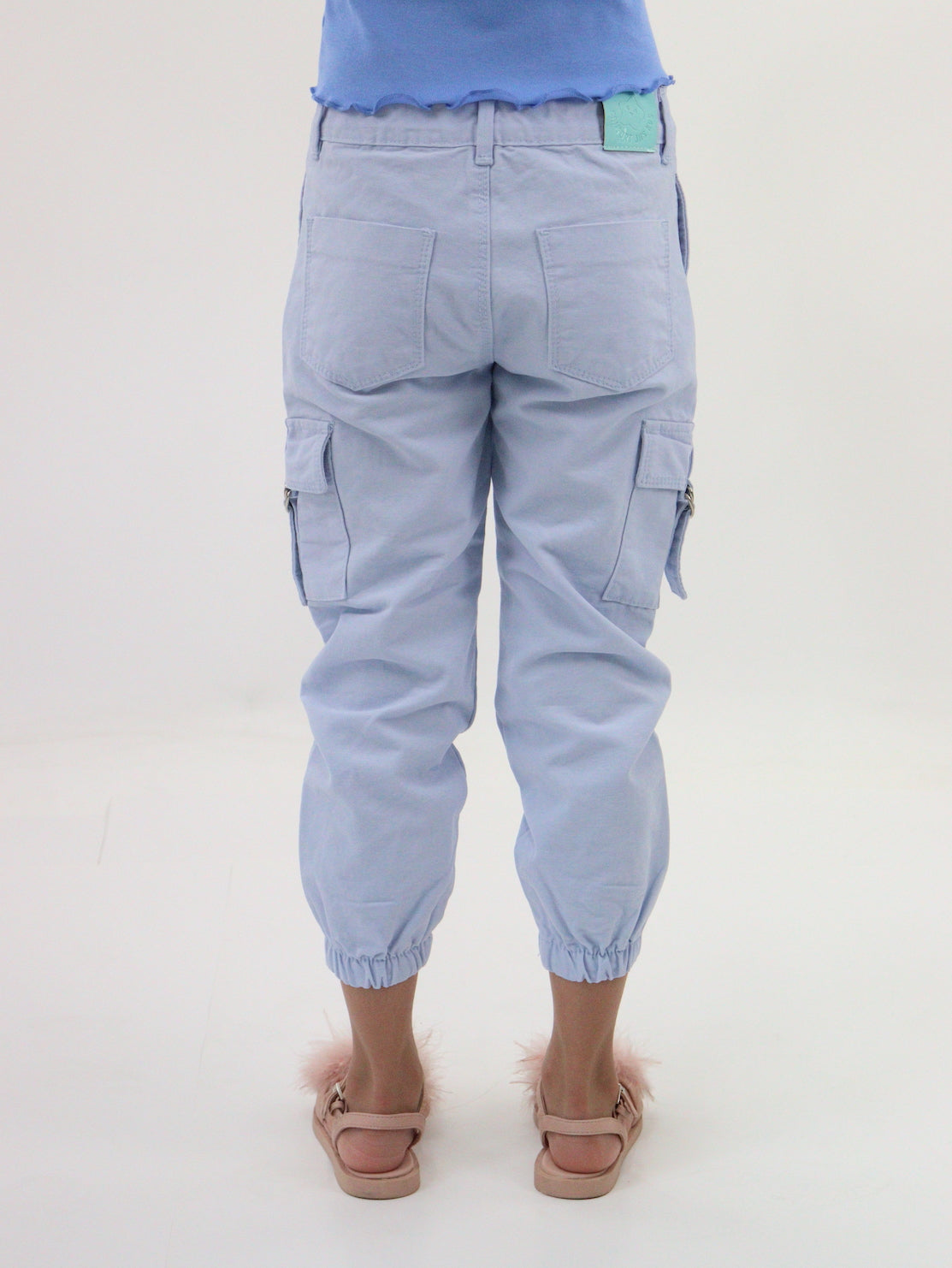 Jogger cargo de gabardina color azul (NUEVA TEMPORADA)