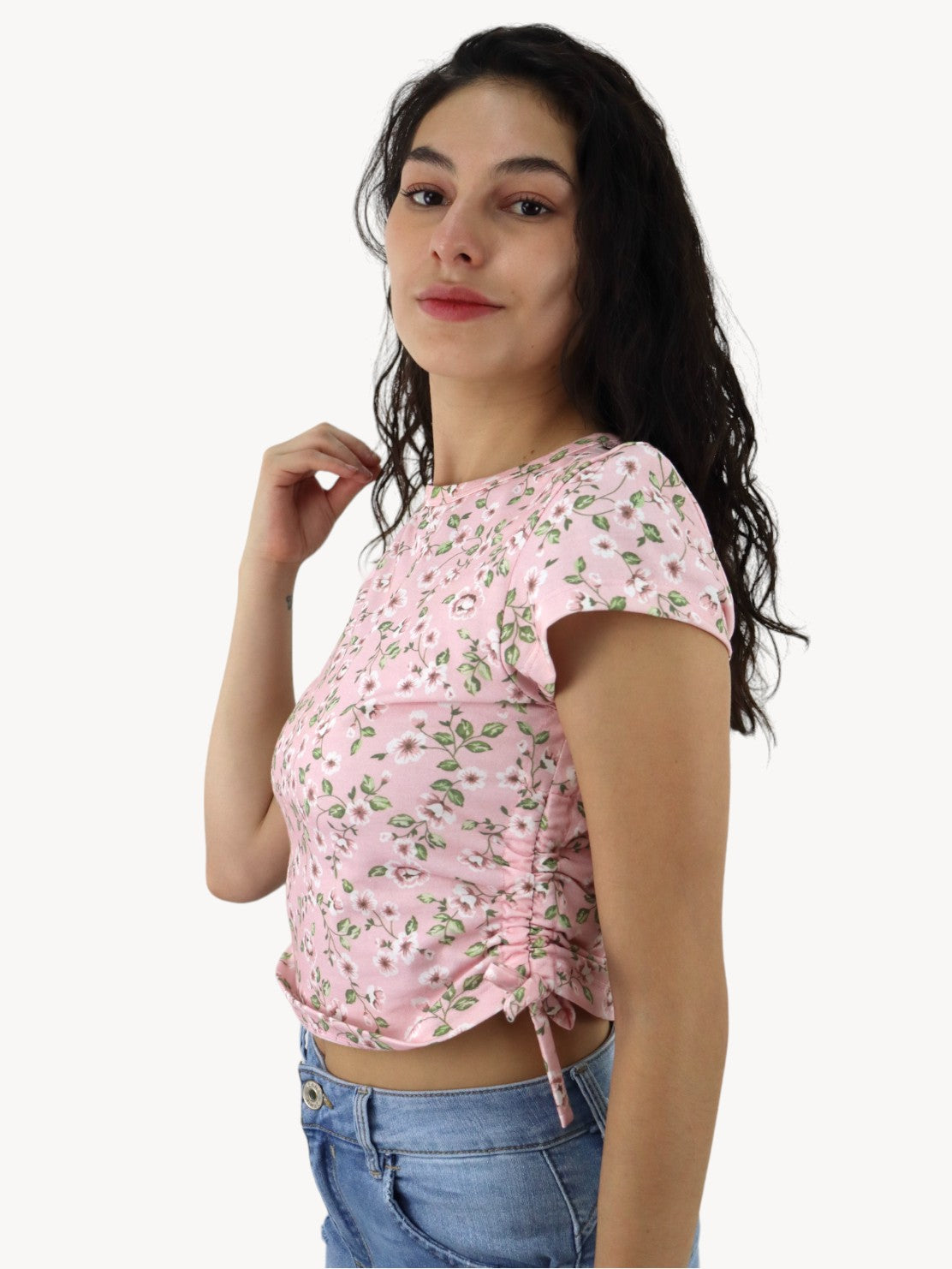 Playera manga corta con print floral (NUEVA TEMPORADA)