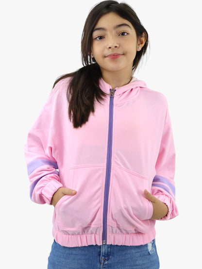 Sudadera con cremallera de color rosa (NUEVA TEMPORADA)