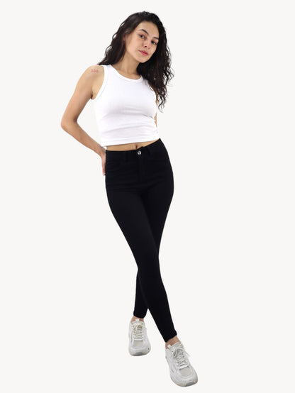 Jeans skinny tiro alto negro (NUEVA TEMPORADA)