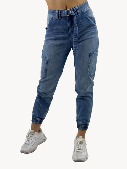 Jogger denim con cinturón (NUEVA TEMPORADA)