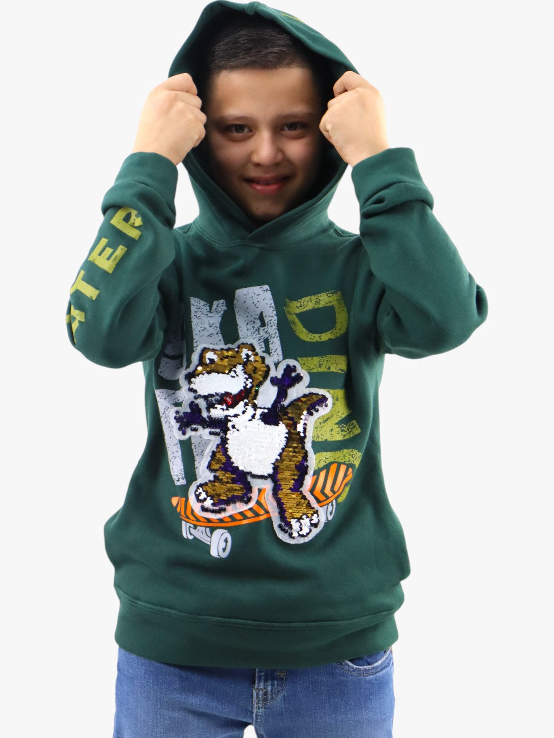 Sudadera con lentejuela reversible de dinosaurio (NUEVA TEMPORTADA)