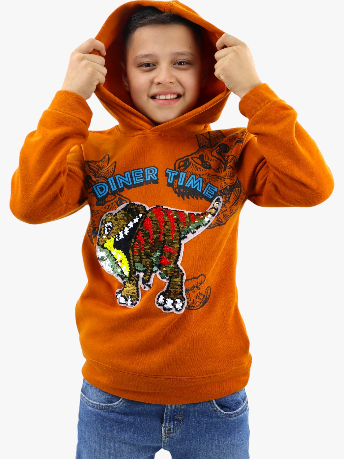 Sudadera con lentejuela reversible de dinosaurio (NUEVA TEMPORADA)