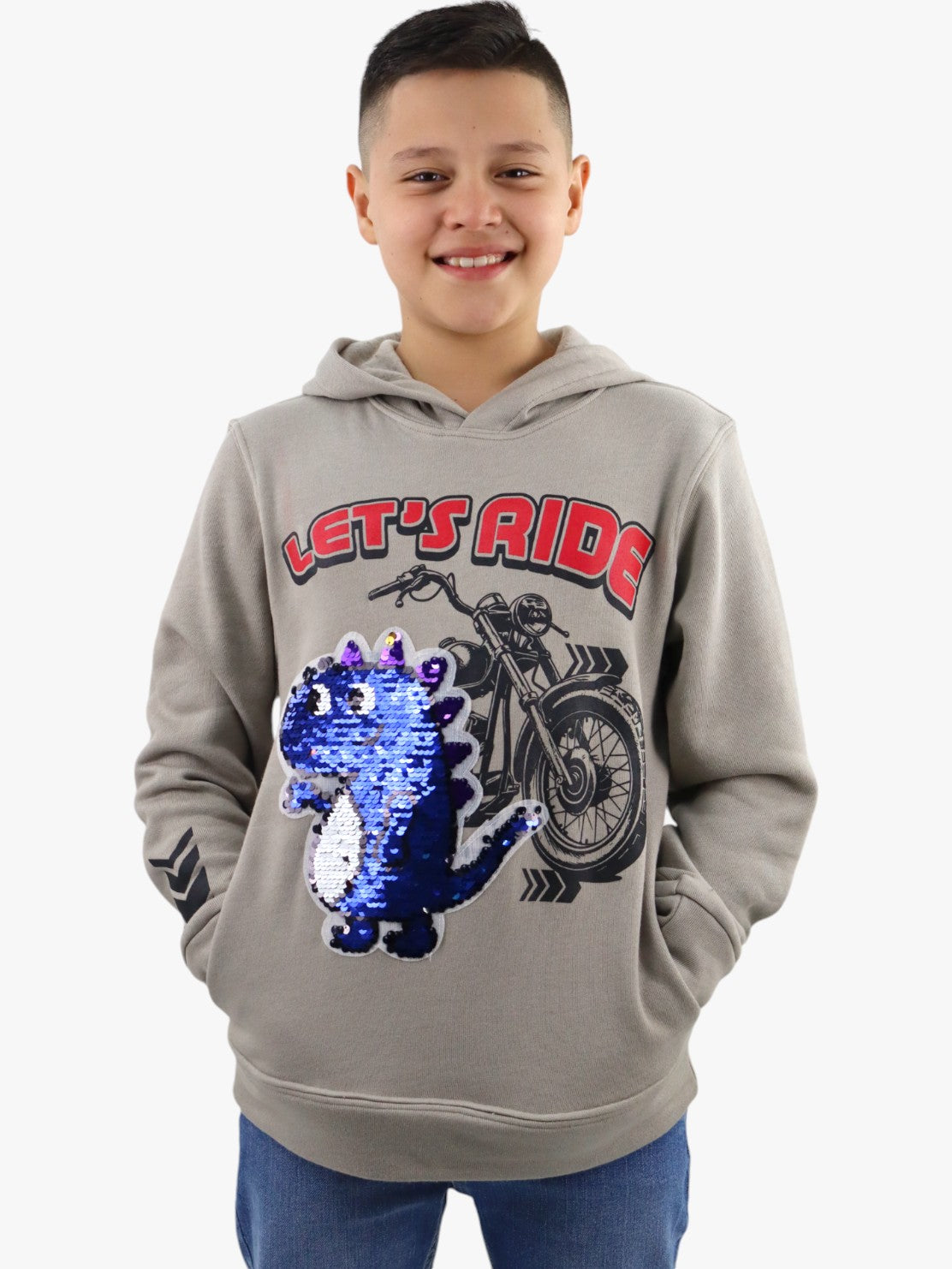 Sudadera con lentejuela reversible de dinosaurio (NUEVA TEMPORADA)