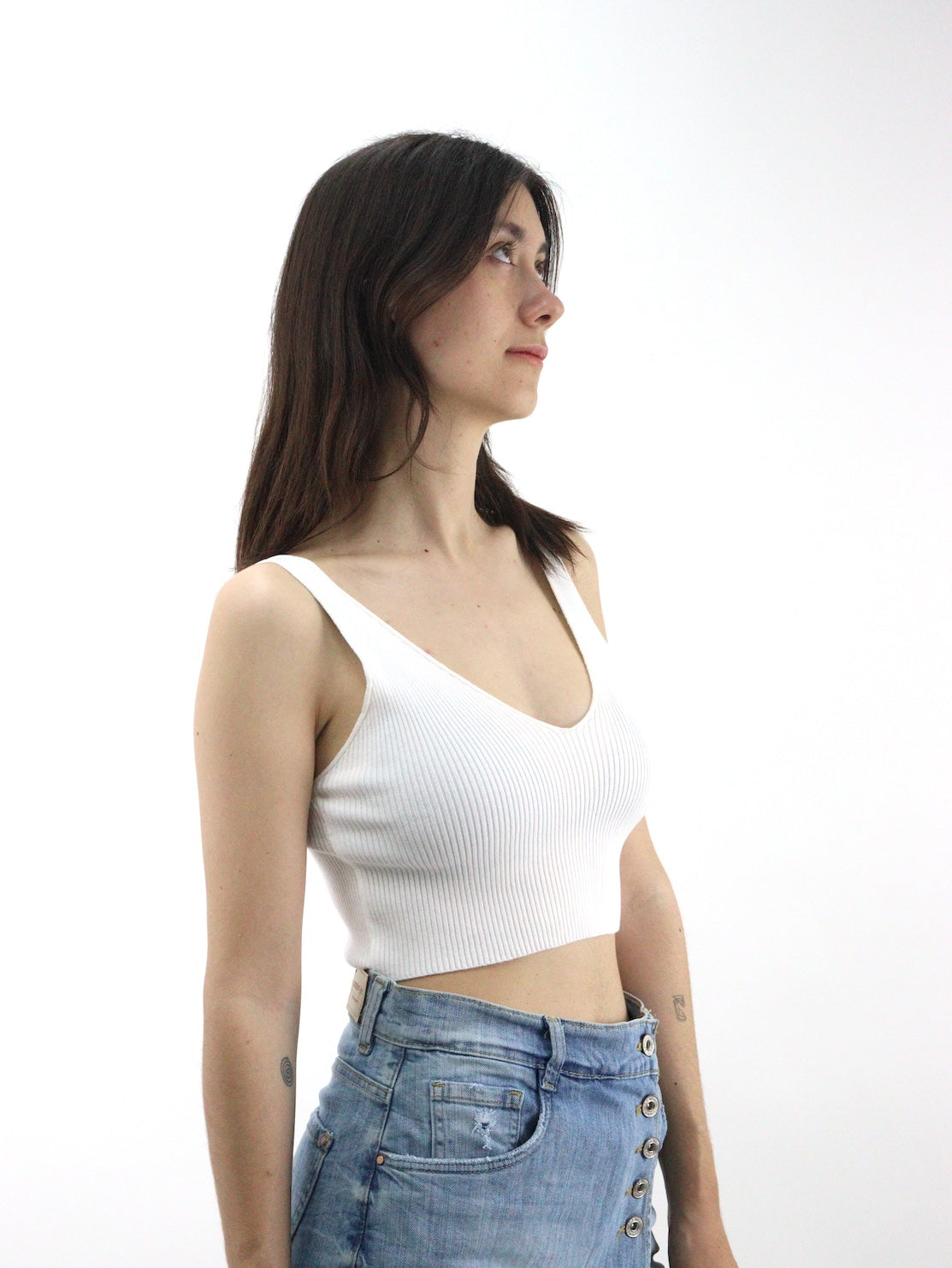 Blusa tank de color blanco (NUEVA TEMPORADA)