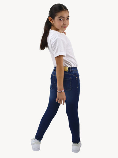 Jeans skinny azul oscuro con colgante (NUEVA TEMPORADA)