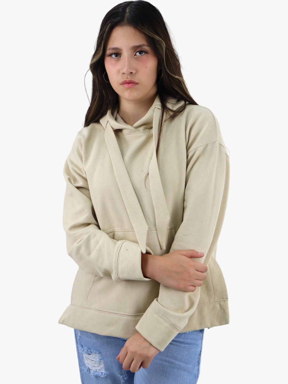 Sudadera con capucha de color beige (NUEVA TEMPORADA)