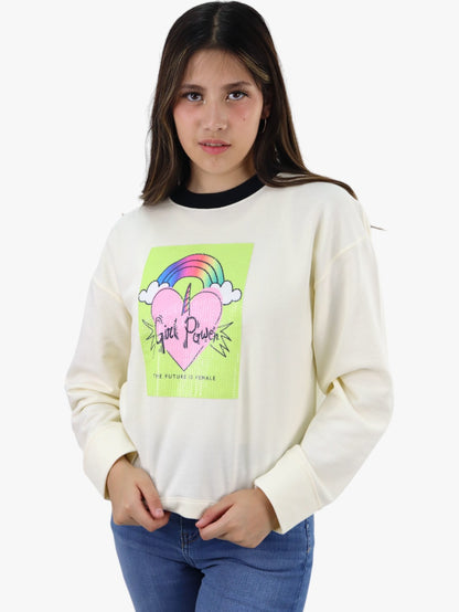 Sudadera con diseño de lentejuela arcoíris (NUEVA TEMPORADA)