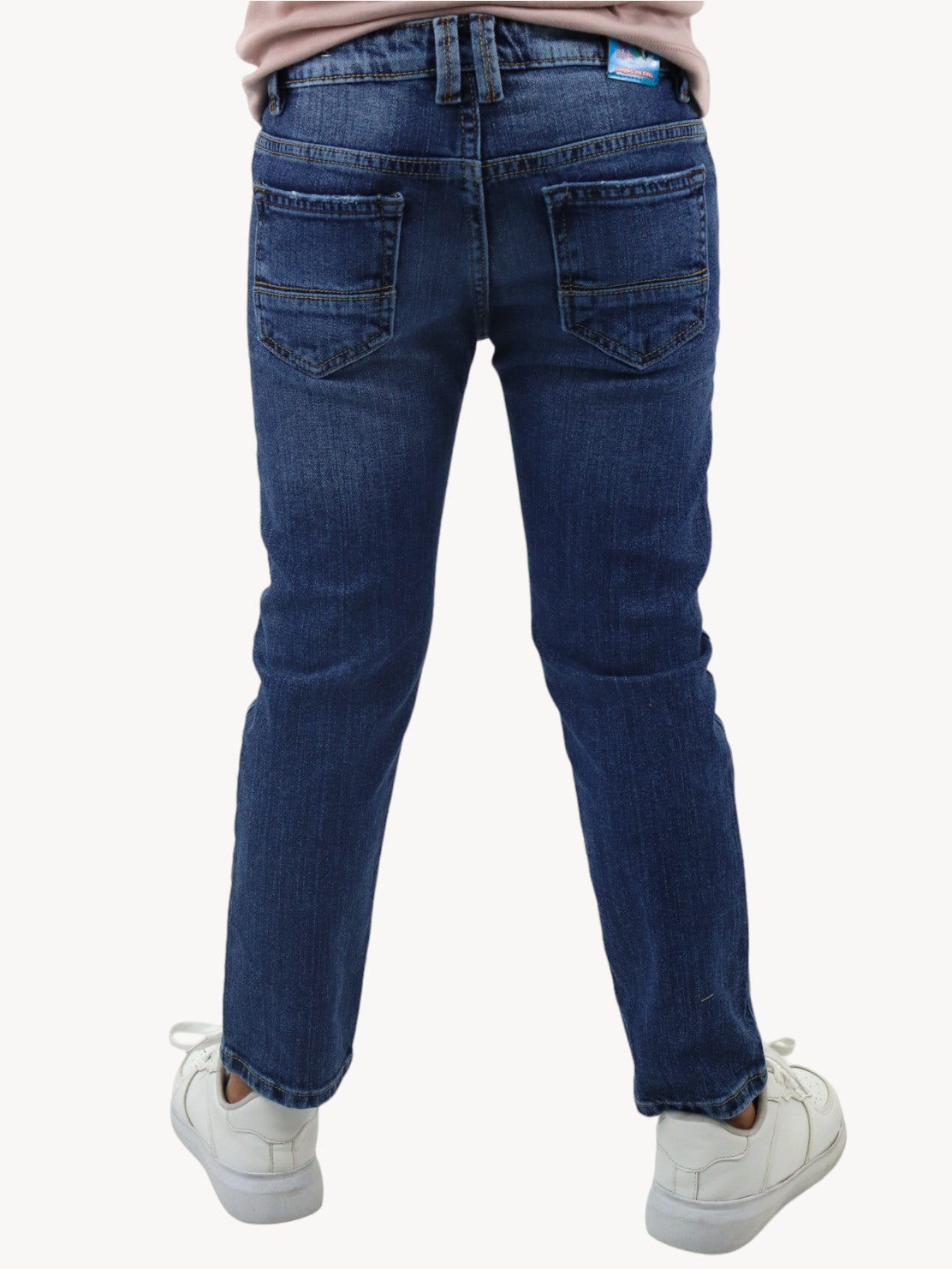 Jeans slim de color azul oscuro con destrucción (NUEVA TEMPORADA)