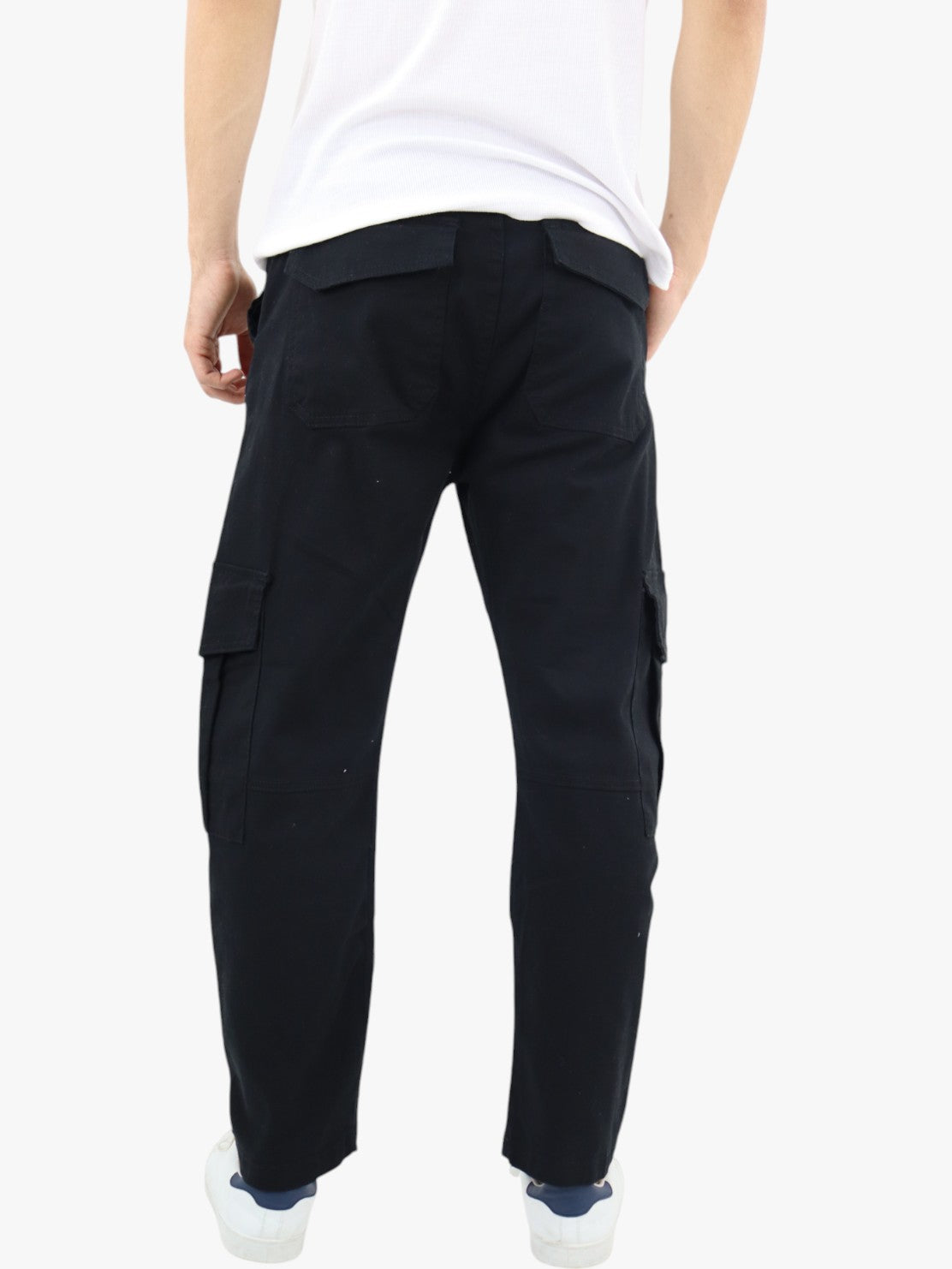 Pantalón cargo de gabardina estilo baggy color negro (NUEVA TEMPORADA)