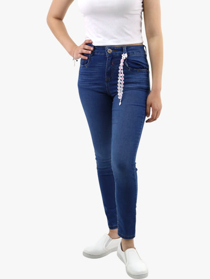 Jeans skinny tiro alto azul oscuro (NUEVA TEMPORADA)