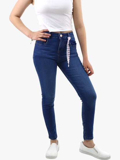 Jeans skinny tiro alto azul oscuro (NUEVA TEMPORADA)