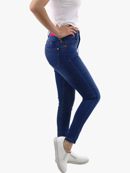 Jeans skinny tiro alto azul oscuro (NUEVA TEMPORADA)