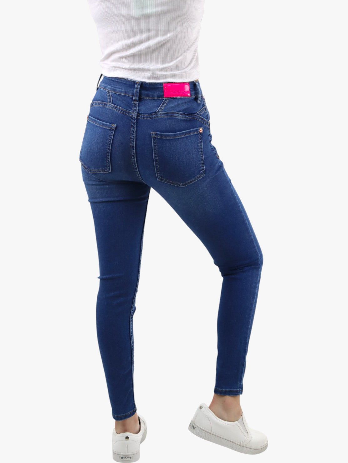 Jeans skinny tiro alto azul oscuro (NUEVA TEMPORADA)