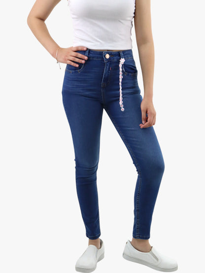 Jeans skinny tiro alto azul oscuro (NUEVA TEMPORADA)