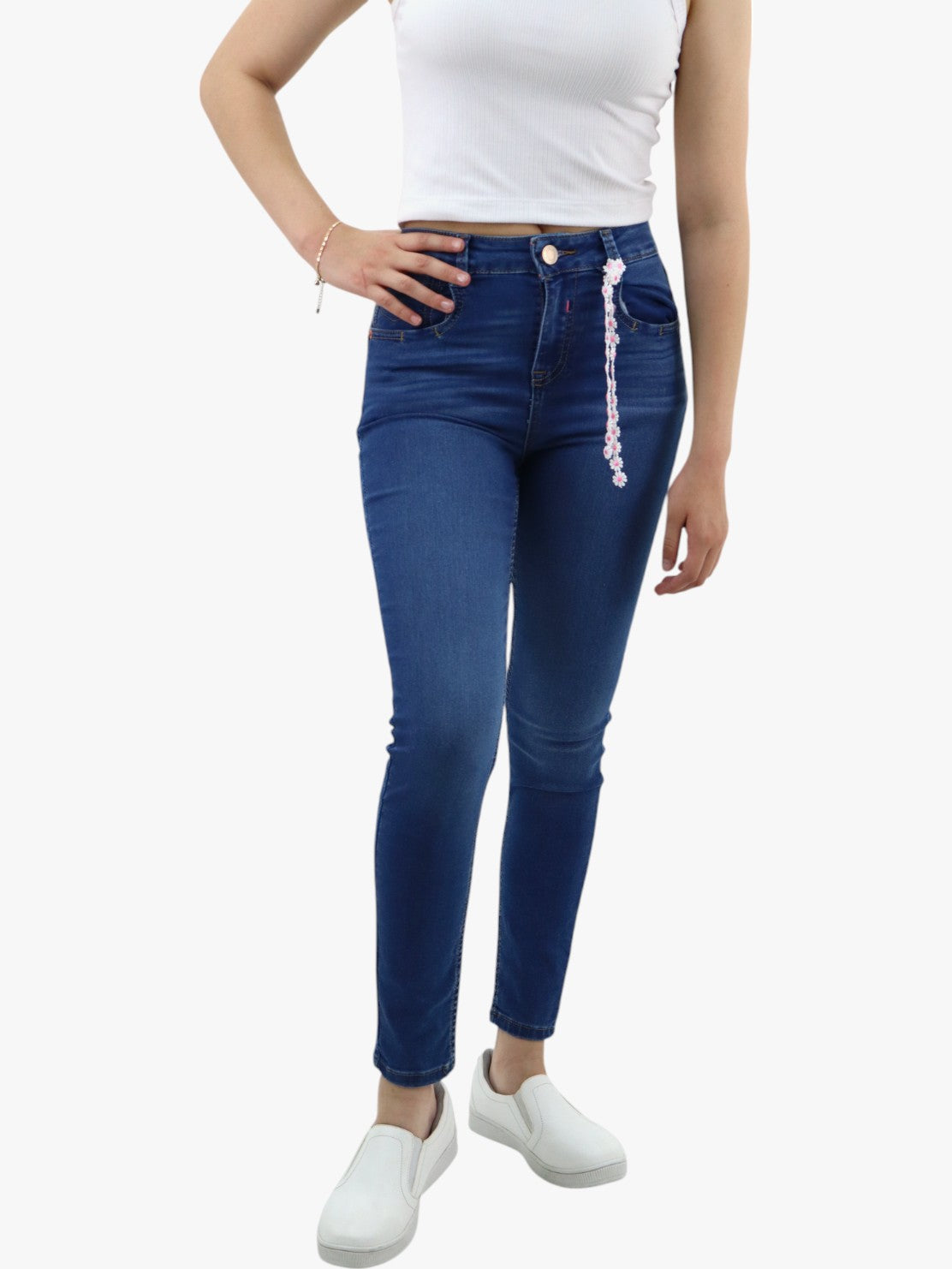 Jeans skinny tiro alto azul oscuro (NUEVA TEMPORADA)