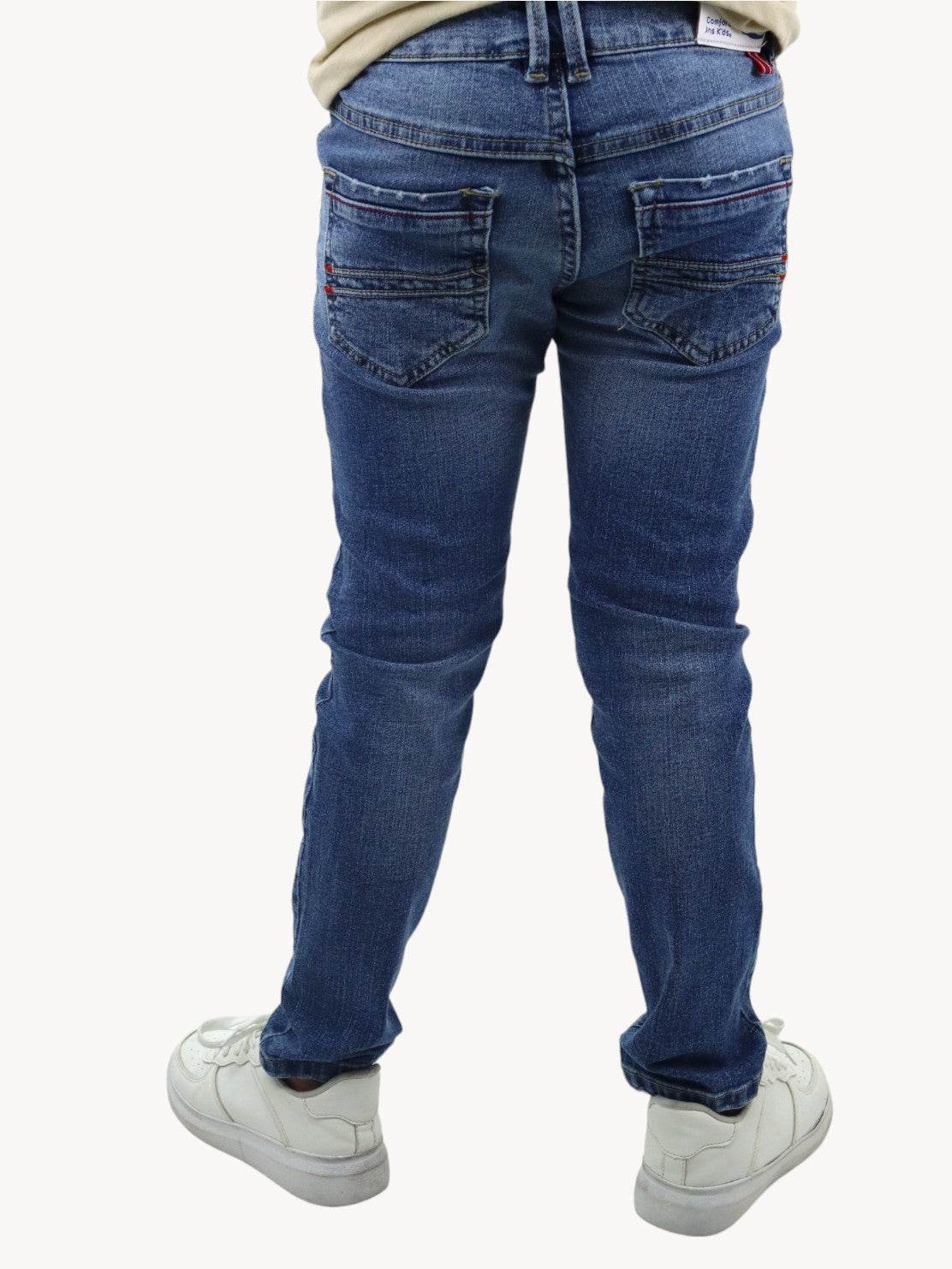 Jeans slim azul deslavado con destrucción (NUEVA TEMPORADA)