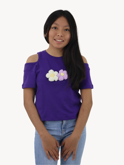 Playera manga con diseño de flores (NUEVA TEMPORADA)