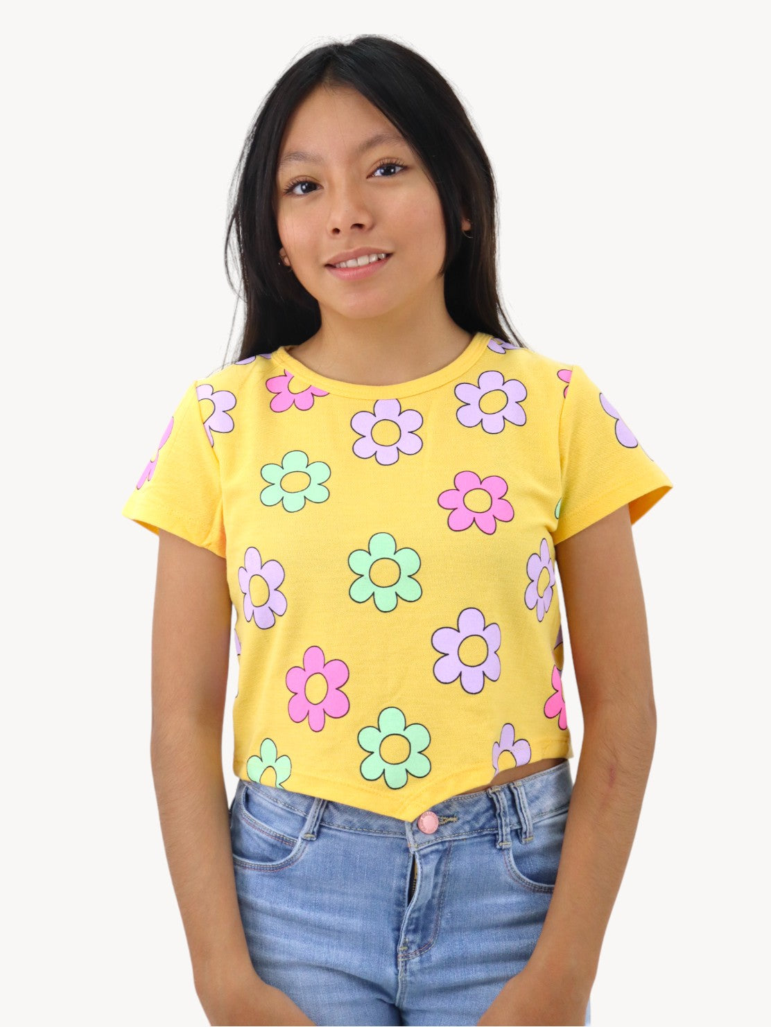 Playera manga corta con print floral (NUEVA TEMPORADA)