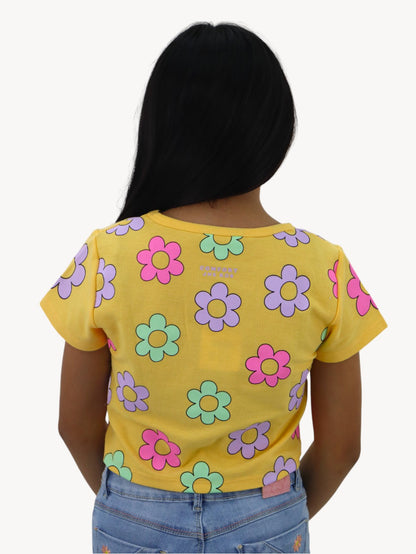 Playera manga corta con print floral (NUEVA TEMPORADA)