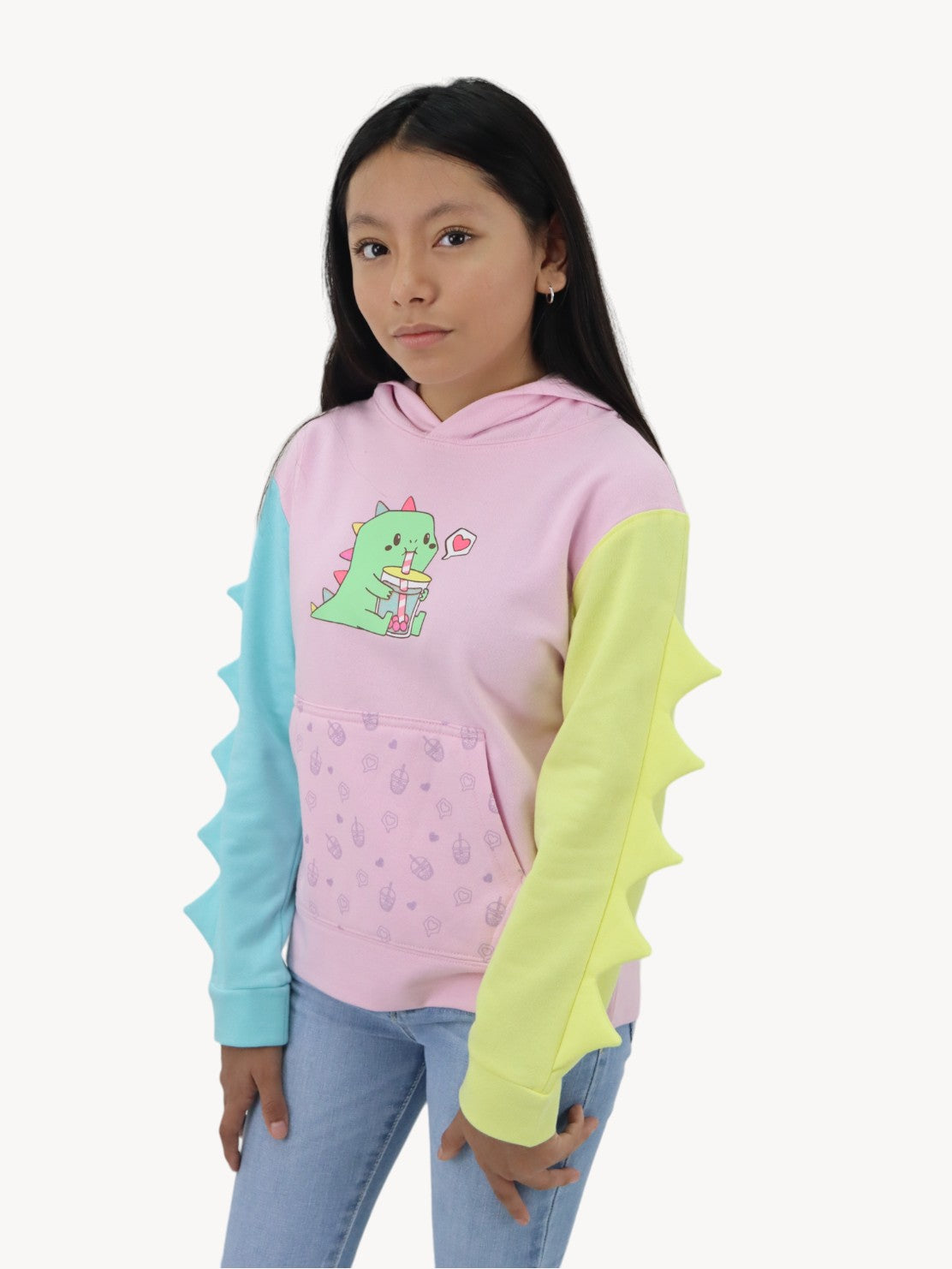 Sudadera de color combinado con diseño de dinosaurio (NUEVA TEMPORADA)