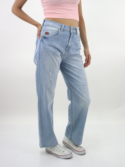 Jeans wide Leg  con destrucción (NUEVA TEMPORADA)