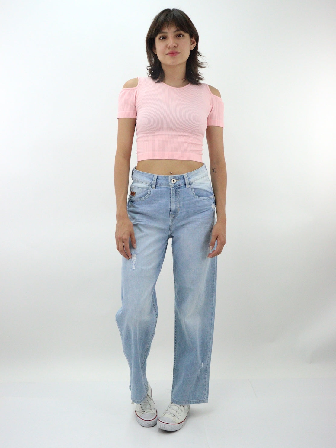 Jeans wide Leg  con destrucción (NUEVA TEMPORADA)