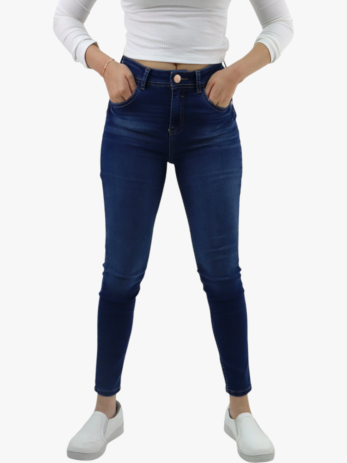 Jeans skinny tiro alto azul oscuro (NUEVA TEMPORADA)