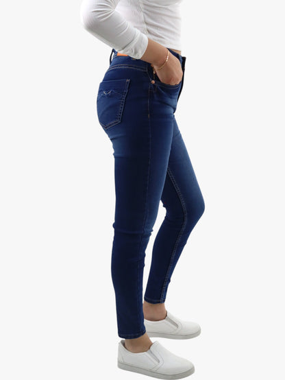 Jeans skinny tiro alto azul oscuro (NUEVA TEMPORADA)