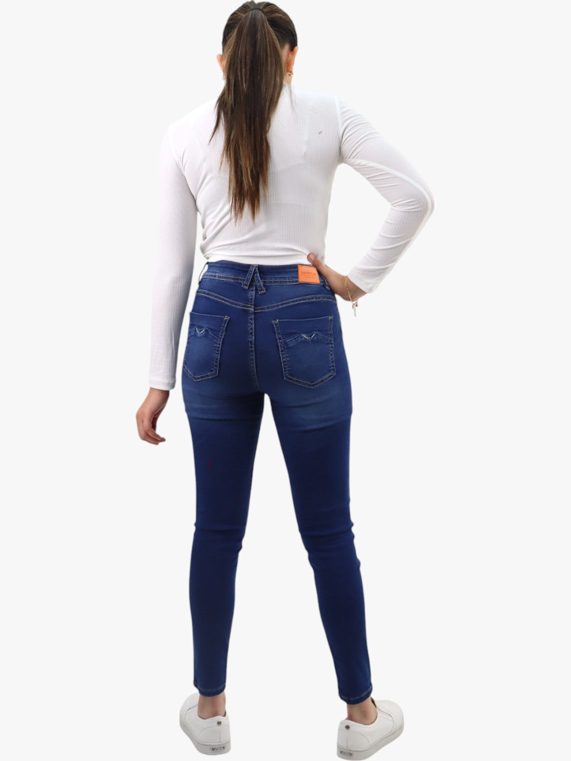 Jeans skinny tiro alto azul oscuro (NUEVA TEMPORADA)