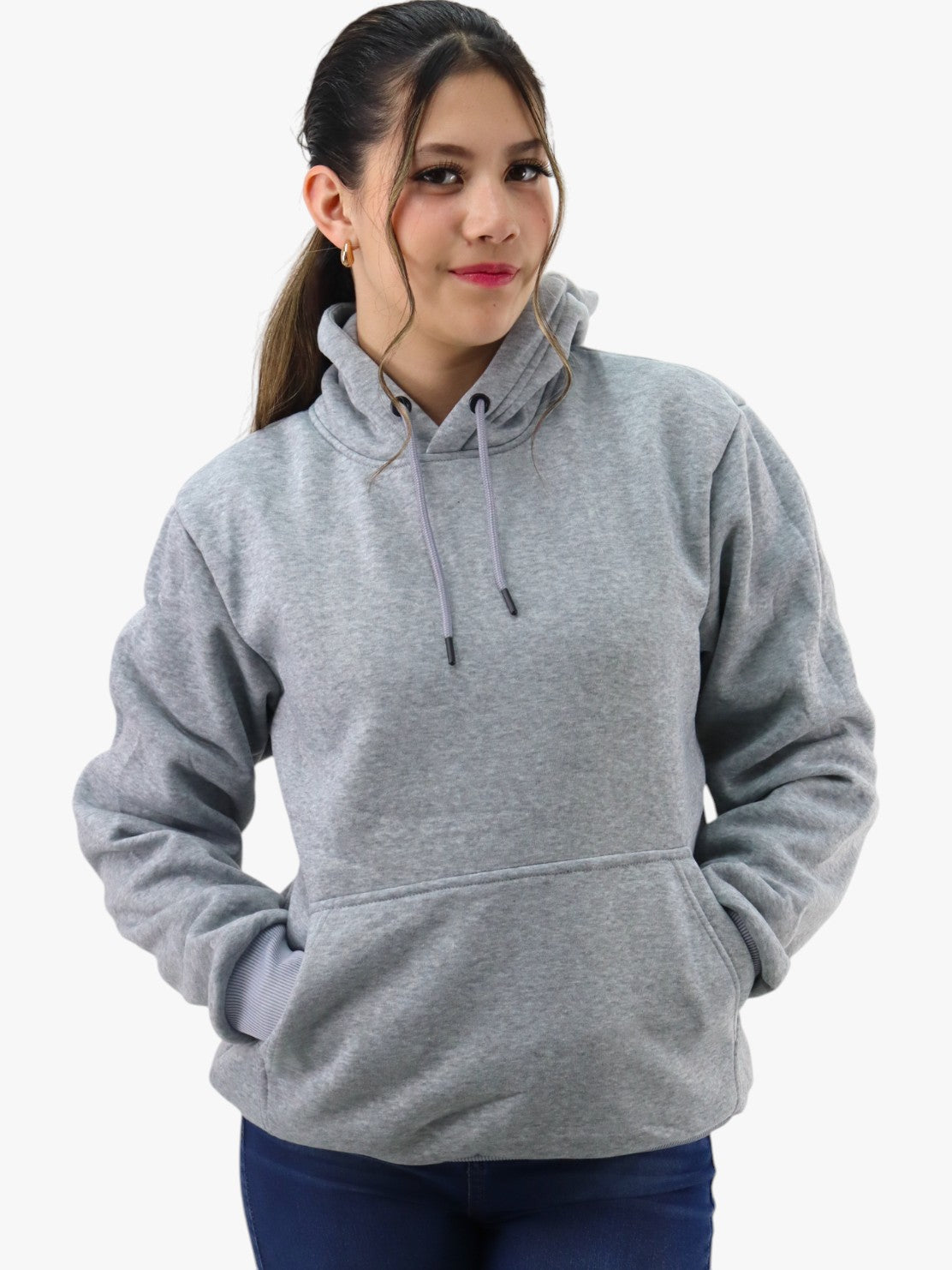 Hoodie básica unisex gris claro con capucha (NUEVA TEMPORADA)