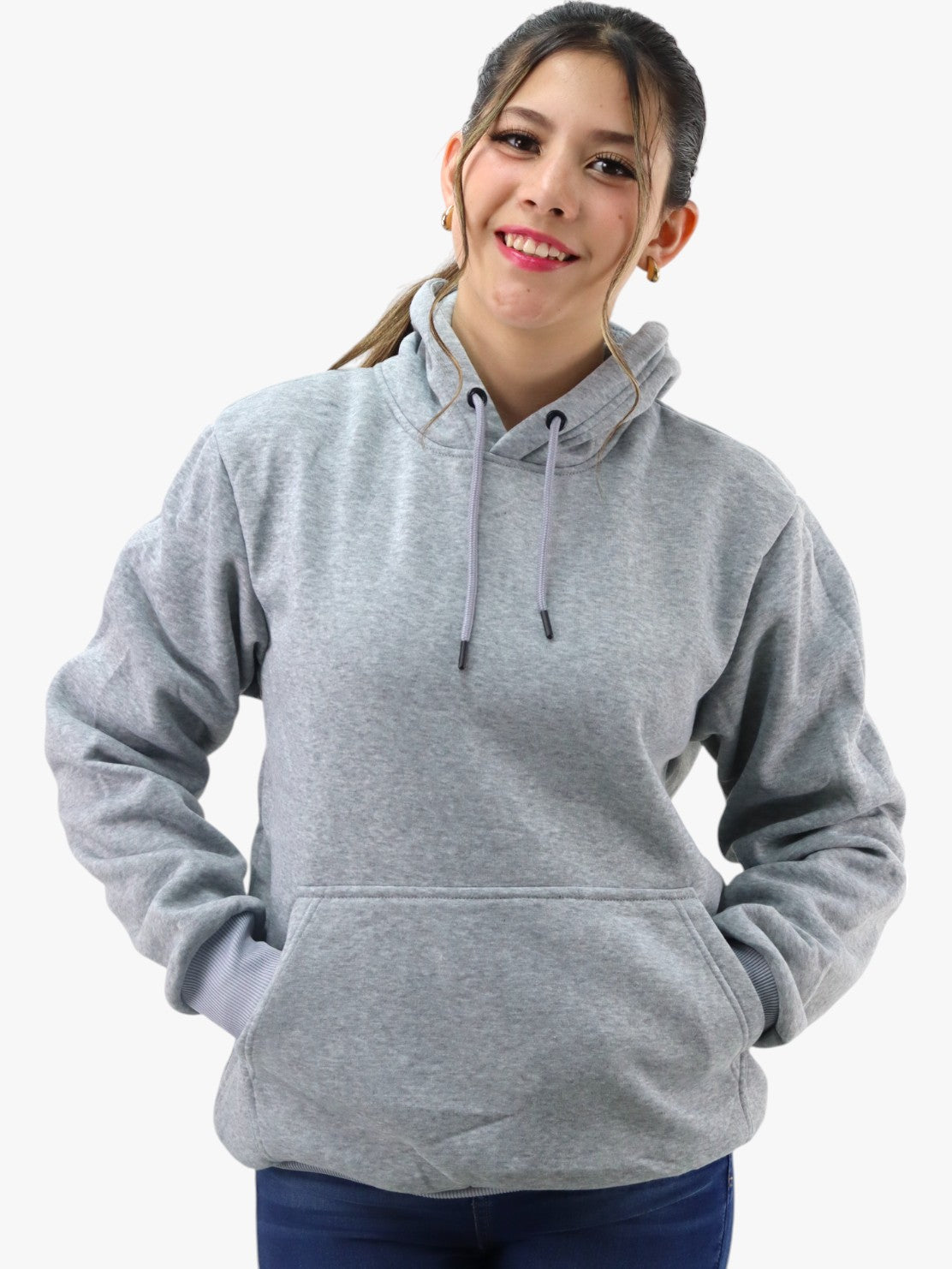 Hoodie básica unisex gris claro con capucha (NUEVA TEMPORADA)