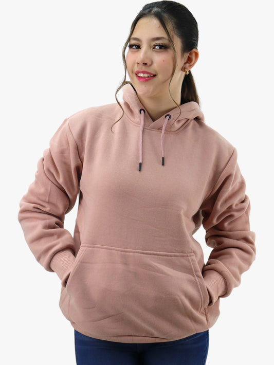 Hoodie básica unisex rosa palo con capucha (NUEVA TEMPORADA)