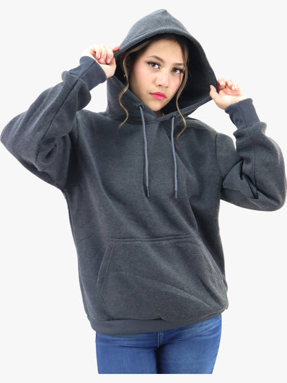 Hoodie básica gris oxford con capucha (NUEVA TEMPORADA)