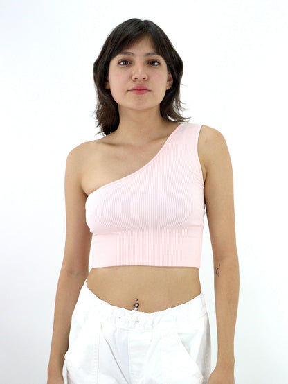 Blusa hombro descubierto de color rosa (NUEVA TEMPORADA)