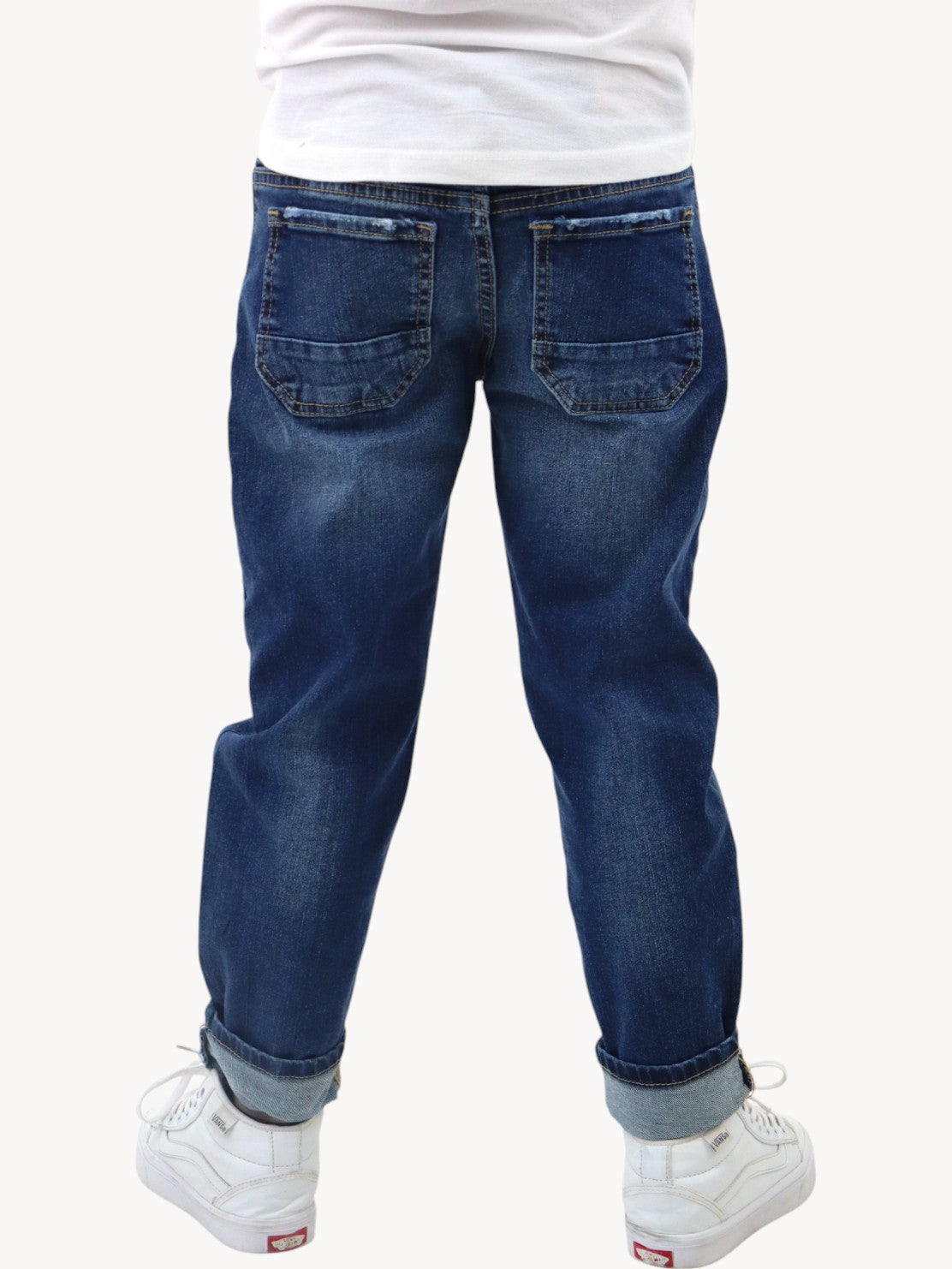 Jeans estilo loose azul oscuro